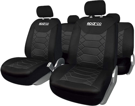 Set huse scaune auto Sparco Sport negru 9 piese