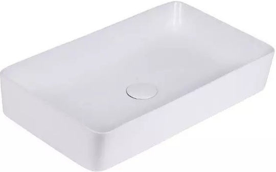 Aquaform Επικαθήμενος Νιπτήρας Πορσελάνης 61.5x34.5x11cm Λευκός