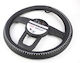 Steering Wheel Cover 38 Cm Black White Stitching 386