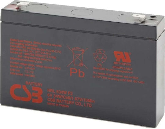 CSB UPS Battery with Capacity 9Ah and Voltage 6V