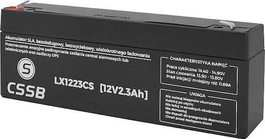 CSSB CSSB UPS-Batterie mit Gewicht 2.3Ah und Spannung 12V