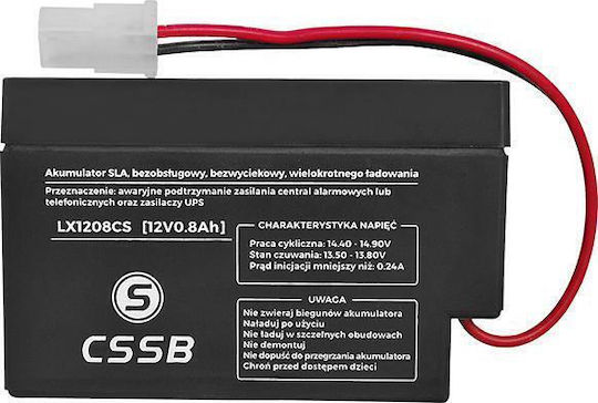 CSSB CSSB UPS-Batterie mit Gewicht 0.8Ah und Spannung 12V