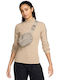 Aura Stoff Damen Schulter- und Crossbody-Tasche Beige
