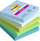 Post-it 3M Sticky Notes Post-it Super Sticky Oasis 76x76mm 5x90 Sheets