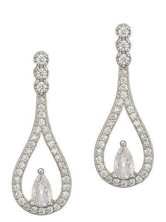 Drandakis Stud Earrings Made of Silver with Stones