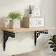 vidaXL Heavy-Duty Shelf Brackets Made of Stainless Steel in Black Colour 275x230mm 2 Pieces 42038803