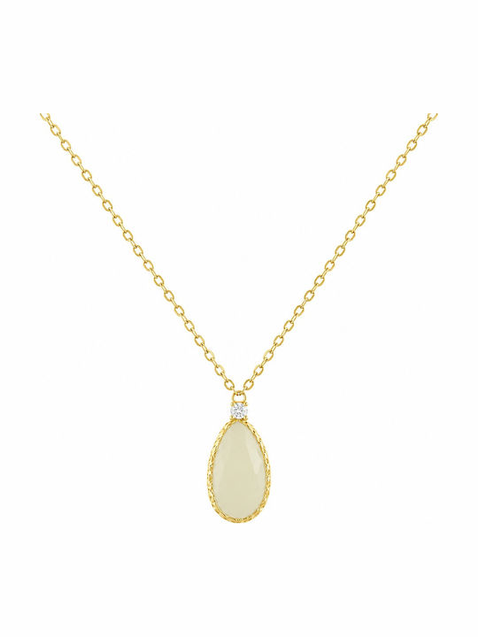 Senzio Belibasakis Halskette aus 14K Gold mit Zirkon