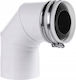 Poujoulat 80/125 Adapter Vk Eckig Weiß