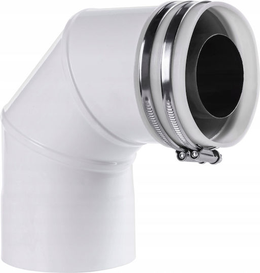 Poujoulat 80/125 Adapter Vk Eckig Weiß