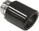 Poujoulat Kaminrohr Abschluss Exaustion 89mm Eingang 67mm Carbon Glanz