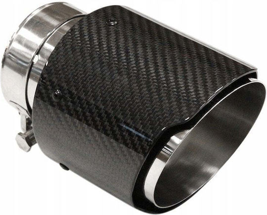 Poujoulat Kaminrohr Abschluss Exaustion 89mm Eingang 67mm Carbon Glanz