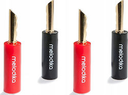 Melodika Banana Plug 4pcs Red MDBFA4 Melodika Banana Plug 4pcs Red MDBFA4