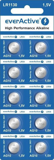 EverActive Alkaline Watch Batteries LR54 10pcs