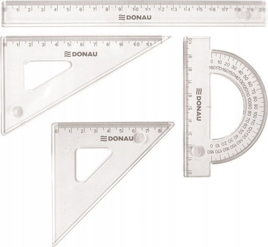 Donau Donau Geometrische Werkzeuge Transparentes Satz 20cm Transparent