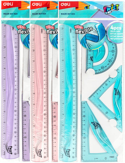 Deli Blister Set 4 Instrumente geometrice