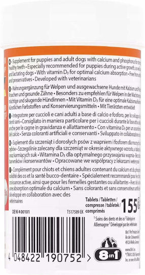8in1 Kalzium Hund in Tabletten für die allgemeine Gesundheit
