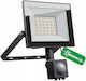 Spectrum Водоустойчив LED Прожектор 30W Неутрално Бяло 4000K с Motion Sensor IP44