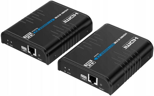 PremiumCord Av Система за предаване на сигнал PremiumCord HDMI удължител до 120m през LAN 4k@60hz през IP черен