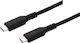 C-TECH USB 4 Video Cable USB-C male - 100W PD Μαύρο 1m CB-USB4-1B