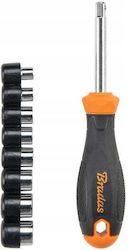 Bradas Socket Screwdriver with Magnetic Interchangeable Tips