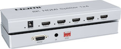 PremiumCord HDMI 2.1 Сплитер 1 4 Порта 8k@60hz 4k@120hz Hdr Черен
