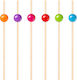 Party Picks Balls Multicolored 25 Pieces