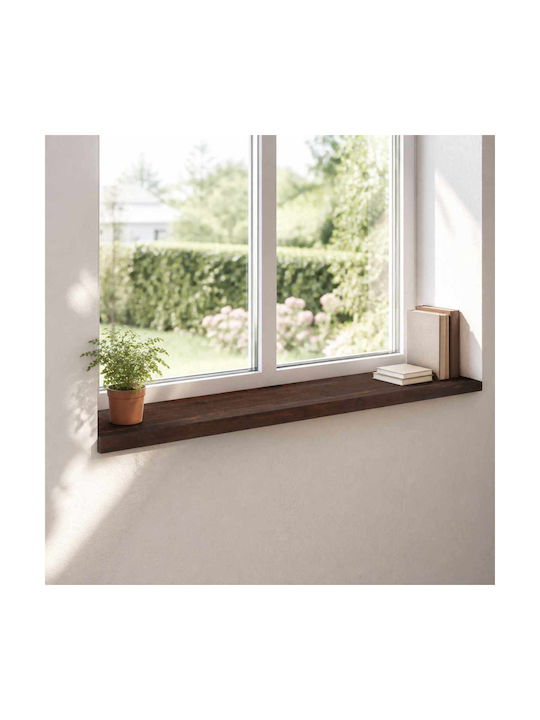 Windows 2 Pcs Dark Brown 120 X 25 X 2 Cm Solid Beech Wood 42048308 Brown