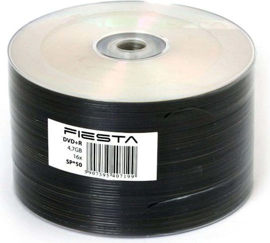 Fiesta Schreibbare DVD+R 16x 4,7GB Kuchenbox 50 Stück