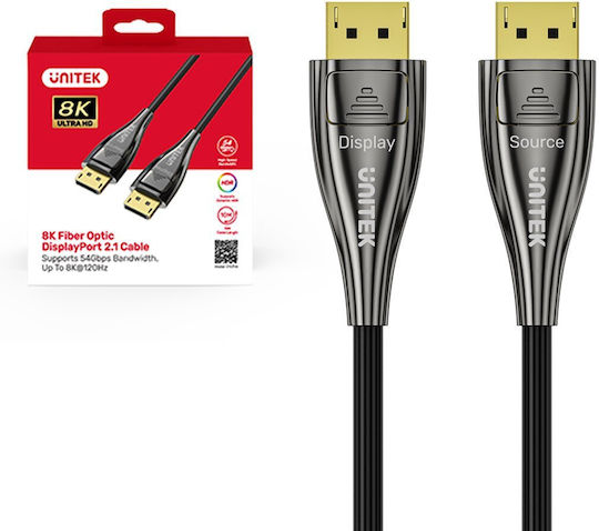 Unitek DisplayPort-Kabel männlich - 10m Schwarze