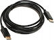 Καλώδιο DisplayPort male - 3m Μαύρο