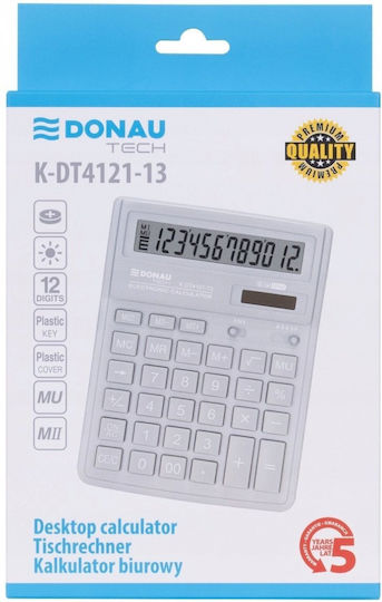 Donau Калкулатор 12 Цифри в Сребрист Цвят