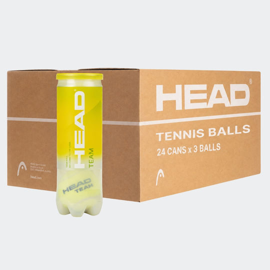 Head Team Tennis Balls X 72 Case 24 3-ball Cans