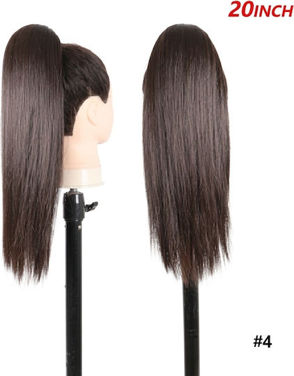 Ponytail Gkm Synthetische Menschliche Haar Keratin Kanekalon Kein Frizz Kein Glanz Kein Verheddern Gerade System Nester 50cm Code 4