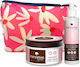 Messinian Spa Argan-Granatapfel & Mandel Haarpflege-Set Hydratation mit Maske Conditioner & Kulturtasche 3 Stück