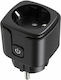 Art Smart Adapter Socket 230V Wi-Fi Black Art