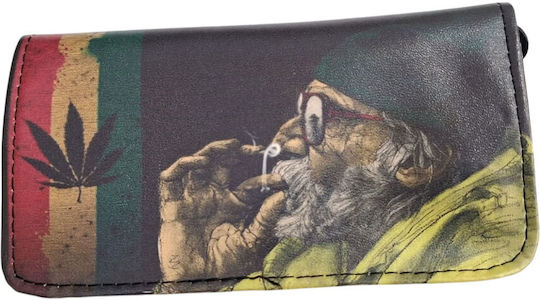 Kalliopi Silver Tabaktasche Synthetisches Leder Reggae Stil 14x8cm