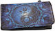 Kalliopi Silver Tabaktasche Künstliches Leder Yin Yang Blau 14x8cm