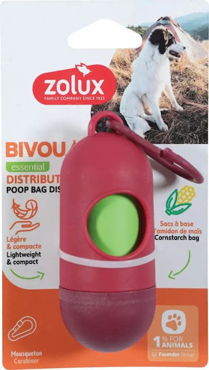 Zolux Caz Cu Saci Pentru Excrementele Câinelui Roșii