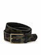 Wide Leather Women's Belt Brown