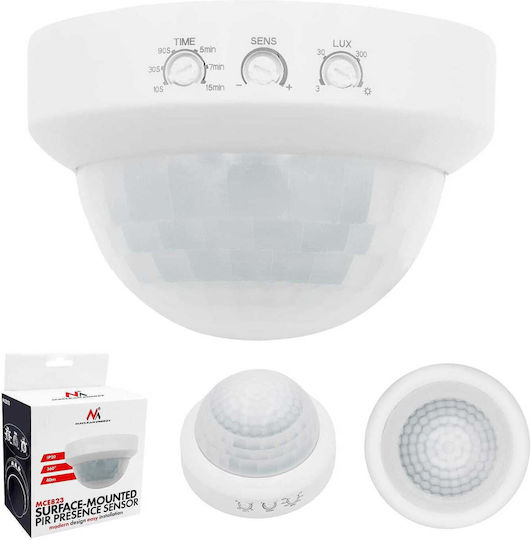 Maclean Energy Wired Infrared Motion Sensor 360° Range 40m