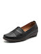 Damen Slip-Ons Leder Schwarz