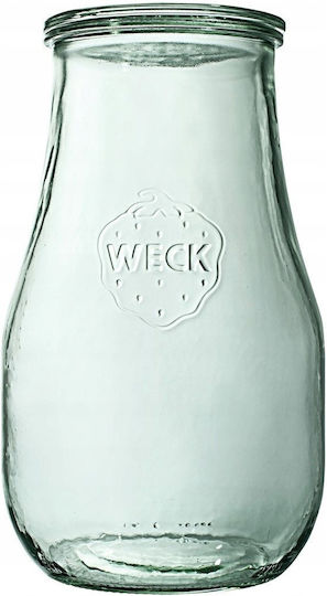 Weck Set of 4 General Use Vases with Airtight Lid Glass Transparent 2700ml 4 Pieces