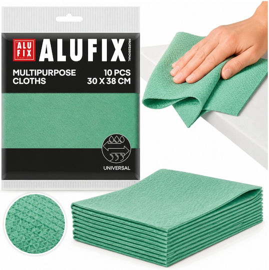 Alufix Гумени кърпи за обща употреба Зелени 30x38см 10бр