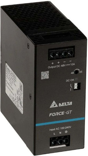 Delta DIN Rail Power Supply With 48V Output And 480W Power