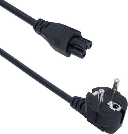 Cablexpert Schuko Iec C5 Cable 0.7m Μαύρο "mickey Mouse" Χωρίς Συσκευασία