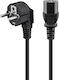 Microconnect Schuko IEC C13 Schuko Cable 3m Black Pe010450