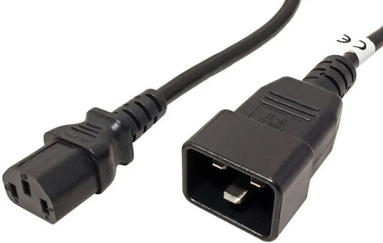 PremiumCord Power Cord 230V 10A 1m Connectors IEC 320 C13 IEC 320 C20