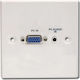 Lindy 60211 Metallischer Wandsteckdose Vga & 3.5mm Stereo Jack Hochbelastbar
