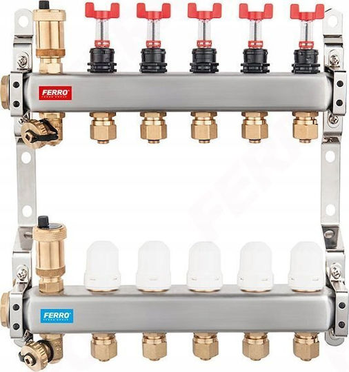 Ferro Manifold Pipe Collector Brass 16mm