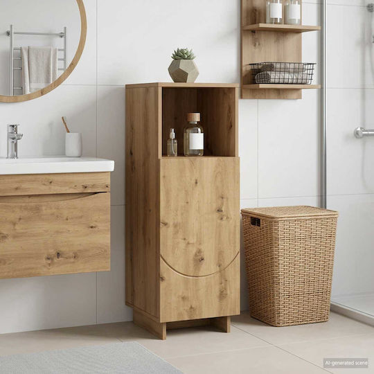 vidaXL Ντουλάπι Ντουλάπι Μπάνιου 36.5x38x95cm Δρυς